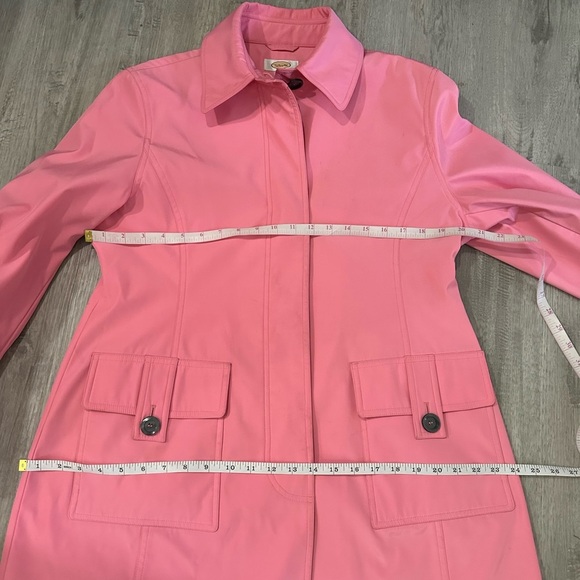 Talbots rain trench coat beautiful pink chic Sz 12 ☔️ 🌧️ upgrade your look - Picture 4 of 5
